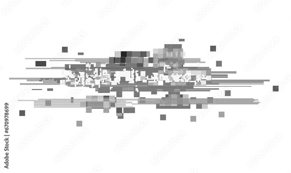 Wall mural glitch noise distortion of broken video transparent backgrounds, vhs effect, glitch digital color pi