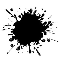 Black blot on a white background - ideal substrate for advertising.