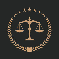 Law firm lawyer services, luxury logo