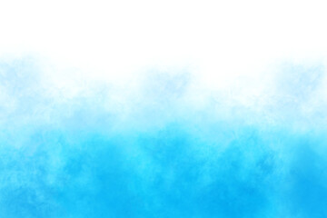 Abstract blue smoke clouds, mist effect. Fog isolated on transparent background. Vapor in air, steam flow on white