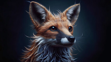 The Cunning Fox - AI Generated Illustration, Realistic