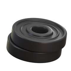 Rubber Weight Plate 3D Illustration