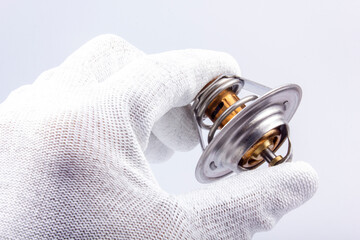 Chromed thermostat, car spare part
