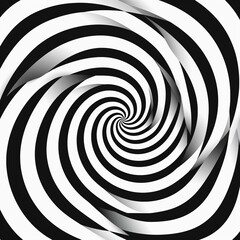 illustration of optic illusion black and white solid color, Generative ai