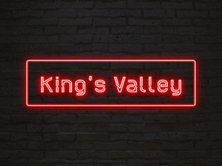 King's Valley のネオン文字