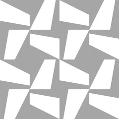 Abstract geometric vector seamless pattern with triangles, squares, rectangles and polygons. Scandinavian design style simple black, grey and white shapes. Monochrome graphic background