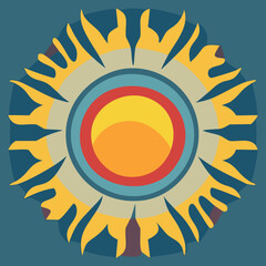 abstract sun vector illustration