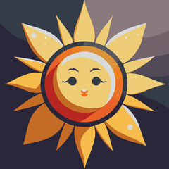 cartoon sun in the sun