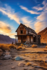 Old derelict desert building.