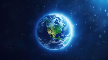 Obraz premium The concept of protecting the planet and saving the planet. Ozone Day