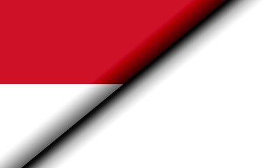 Indonesia flag folded in half