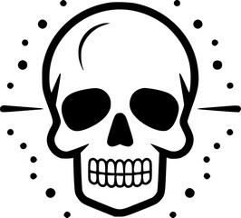 Skull | Black and White Vector illustration