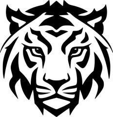 Tiger - Minimalist and Flat Logo - Vector illustration