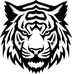 Tiger | Minimalist and Simple Silhouette - Vector illustration