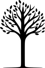 Obraz premium Tree | Minimalist and Simple Silhouette - Vector illustration