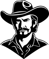 Western | Black and White Vector illustration