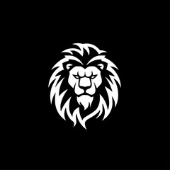 Lion | Black and White Vector illustration