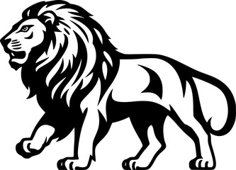 Fototapeta premium Lion | Minimalist and Simple Silhouette - Vector illustration