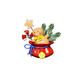 Naklejka premium Christmas 3D Illustration Pack