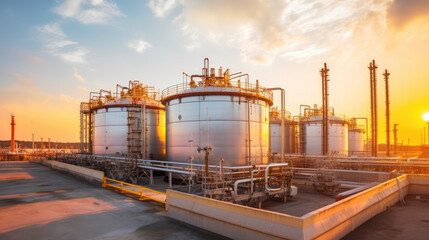 Obraz premium Storage tank at industrial plant