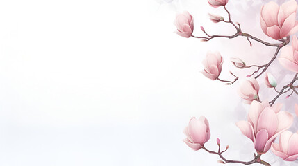 Obraz na płótnie Canvas Spring minimalistic floral concept, copy space