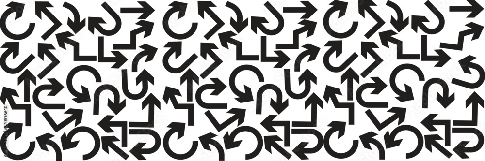Poster abstract set of way direction arrow. collection of way sign, road navigation arrows, direction mark,