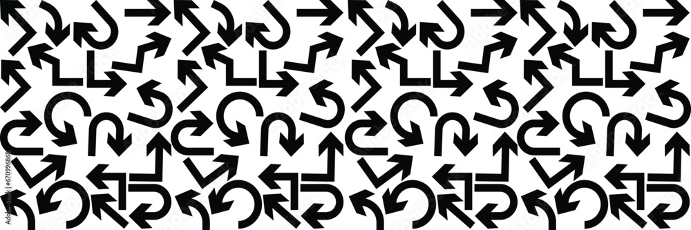 Poster abstract set of way direction arrow. collection of way sign, road navigation arrows, direction mark,