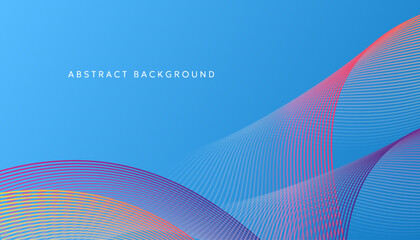 Colorful abstract background with flowing wave lines