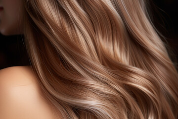 Fototapeta premium Woman luxury healthy hair. Beauty concept. Generative Ai