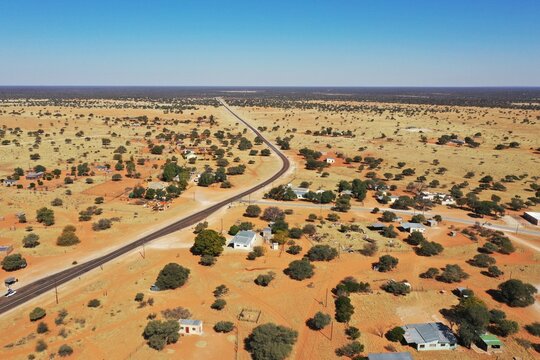 Road to Tsabong from Werda in the Kgalagadi District, Botswana, Africa