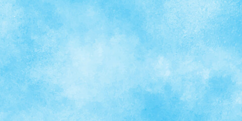 Blue Sky with white cloud and clear abstract. Beautiful air sunlight with clouds colorful.blurred and grainy Blue powder explosion on white background, Classic hand painted Blue watercolor background,
