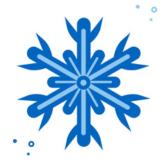 Snowflake on a white background. Vector illustration 2