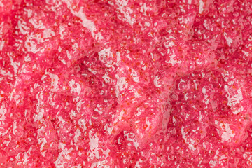 Texture of natural scrub, closeup. Skin care concept. Macro