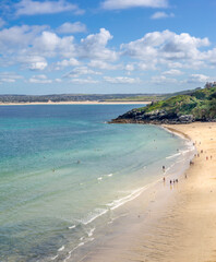 Portminster beach at St Ives in Cornwall England