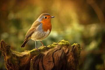 Fototapeta premium Little bird animal colorful