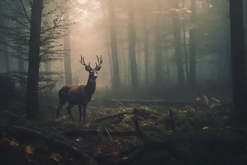 Foto op Aluminium deer in the forest © AD