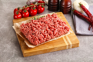 Raw minced beef uncooked meat