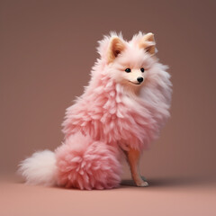 Pomeranian dog pink animal cute pet