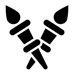 torch fire glyph icon