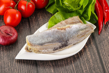 Herring fillet in the oil