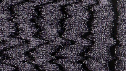 Glitch noise static television VFX. Visual video effects stripes background, CRT tv screen no signal glitch effect - 671006204