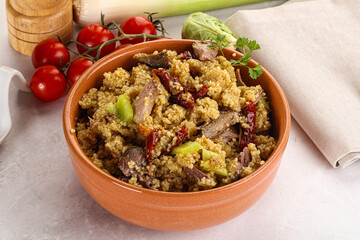 Bulgur with lamb and vegetables