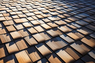 seamless wood-shingle surface in sunlight with shadows