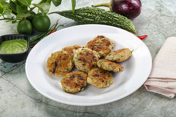 Indian style - chicken kebab with herbs