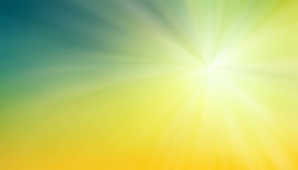 Obraz premium green and yellow sun rays background