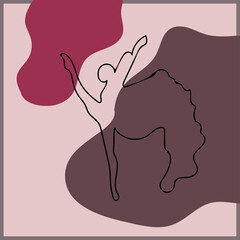 Line art, professional dancer