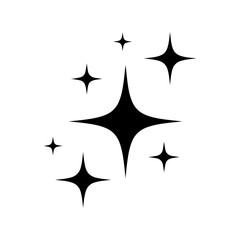 black and white star icons