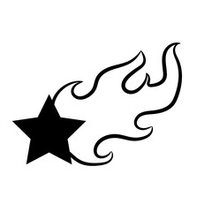 star icon with fire vector