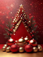 christmas tree and decorations