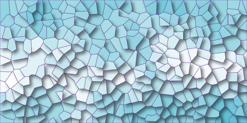 Light blue stone background with rock pattern, macro. Texture of abstract backdrop with purple Strock lines Multicolor Broken Stained Glass Background quartz pattern art Blue mosaic from fragments.